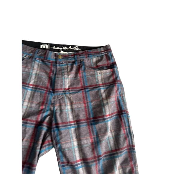 TRAVIS MATHEW Men's Gray Plaid Shorts Size 34 - Picture 2 of 9